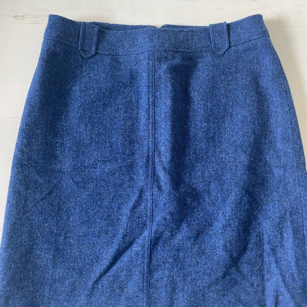 Elegant Blue Women's Talbots Wool Skirt